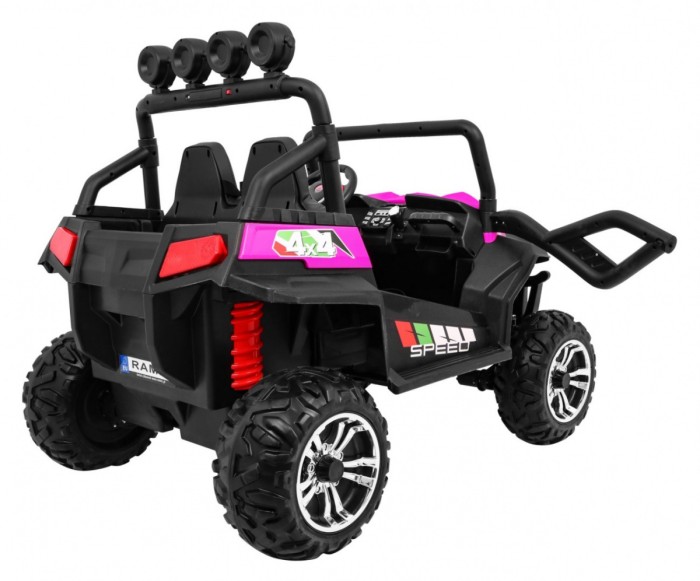 Grand Buggy Strong Lift dla dzieci Różowy + Napęd 4x4 + Pilot + Bagażnik + Radio MP3 + LED-9 6708 