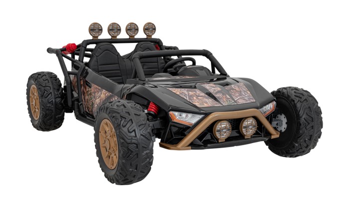 Auto Buggy Racing 5 na akumulator dla dzieci Czarny + Silniki 2x200W + Pilot + Audio LED + Wolny Start-18 6714 
