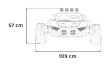 Auto Buggy Racing 5 na akumulator dla dzieci Czarny + Silniki 2x200W + Pilot + Audio LED + Wolny Start-21 6714 