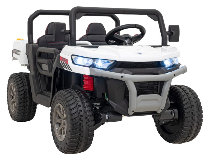 Auto Pick-Up Speed 900 dla dzieci Biały + Napęd 4x4 + Ruchomy kiper + Bagażnik + Pilot + Łopatka + Audio LED-5 6721 