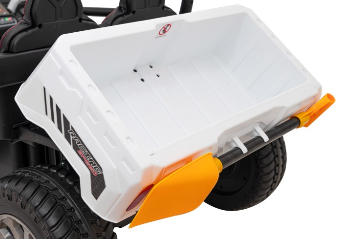 Auto Pick-Up Speed 900 dla dzieci Biały + Napęd 4x4 + Ruchomy kiper + Bagażnik + Pilot + Łopatka + Audio LED-16 6721 