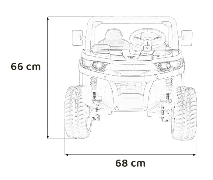 Auto Pick-Up Speed 900 dla dzieci Biały + Napęd 4x4 + Ruchomy kiper + Bagażnik + Pilot + Łopatka + Audio LED-20 6721 
