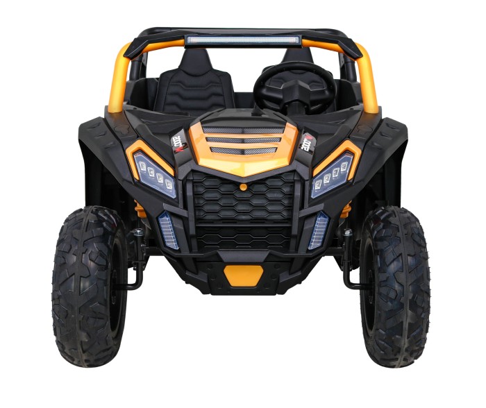 Buggy ATV Strong Racing dla 2 dzieci Złoty + Silnik bezszczotkowy + Pompowane koła + Audio LED-4 6722 