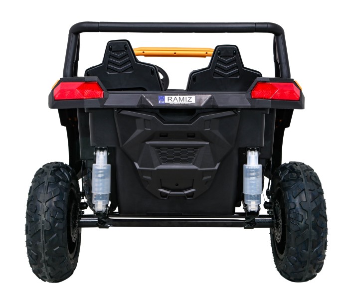 Buggy ATV Strong Racing dla 2 dzieci Złoty + Silnik bezszczotkowy + Pompowane koła + Audio LED-10 6722 