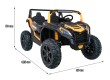 Buggy ATV Strong Racing dla 2 dzieci Złoty + Silnik bezszczotkowy + Pompowane koła + Audio LED-15 6722 