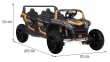 Pojazd 4-osobowy Buggy ATV RACING UTV2000 Z Baterią Li-ion Złoty-16 6734 