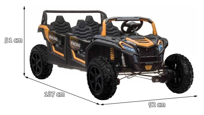 Pojazd 4-osobowy Buggy ATV RACING UTV2000 Z Baterią Li-ion Złoty-16 6734 