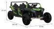 Pojazd 4-osobowy Buggy ATV RACING UTV2000 Z Baterią Li-ion Zielony-2 6735 