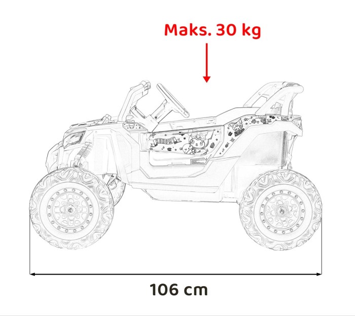 Pojazd Buggy ATV Defend 4x4 Fioletowy Licencja KUROMI-22 6738 