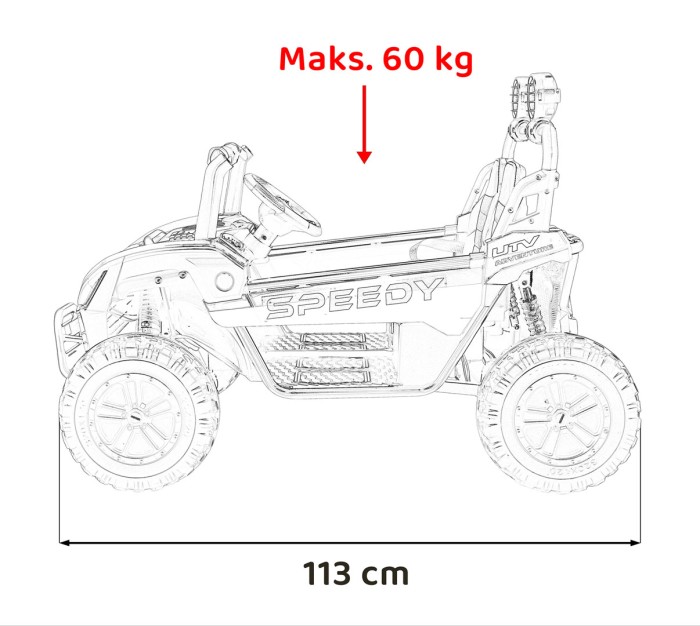Pojazd Buggy SPEEDY 4x4 Biały-26 6786 