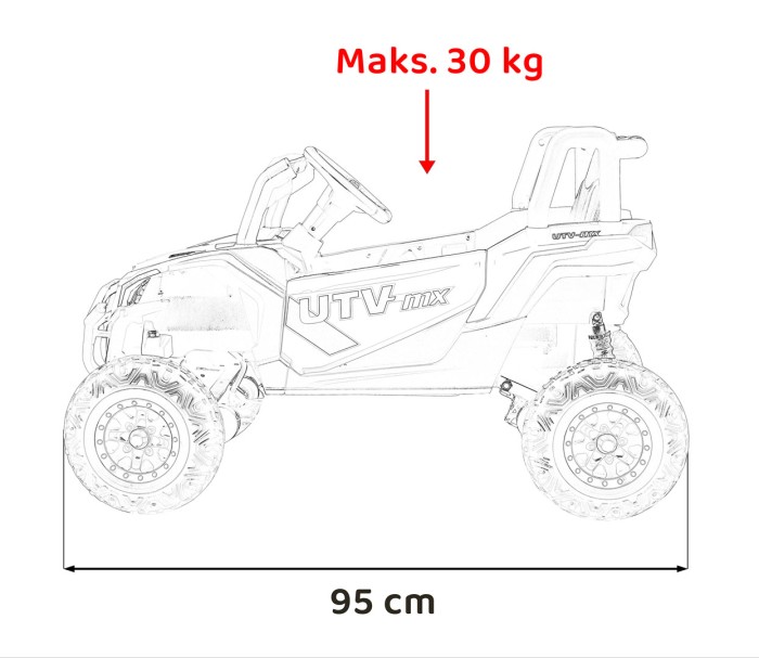 Pojazd Buggy Madman UTV-MX Żółty-22 6789 