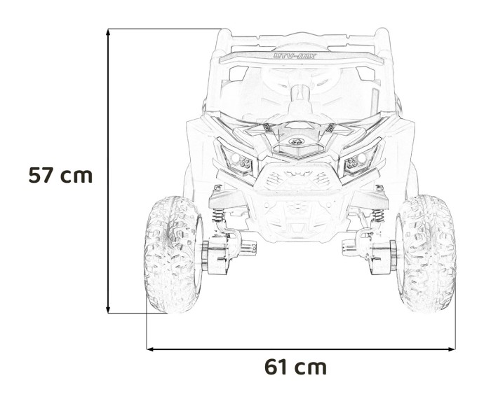 Pojazd Buggy Madman UTV-MX Żółty-23 6789 