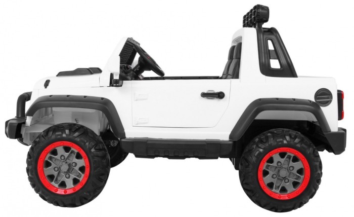 Auto terenowe AllRoad dla 2 dzieci Biały + Napęd 4x4 + Pilot-3 6828 
