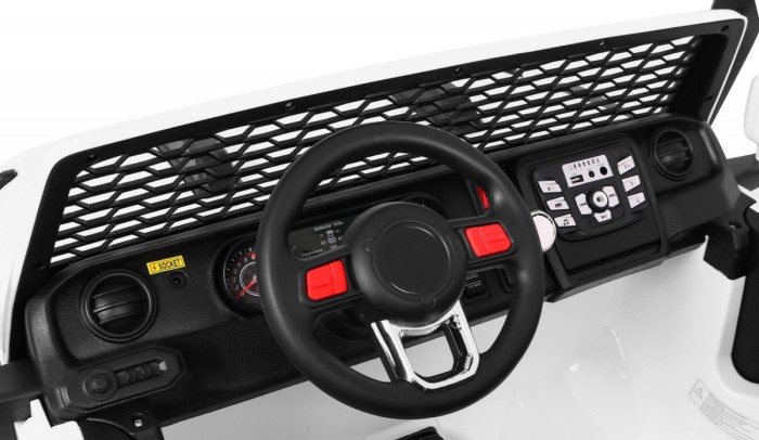 Auto terenowe AllRoad dla 2 dzieci Biały + Napęd 4x4 + Pilot-5 6828 