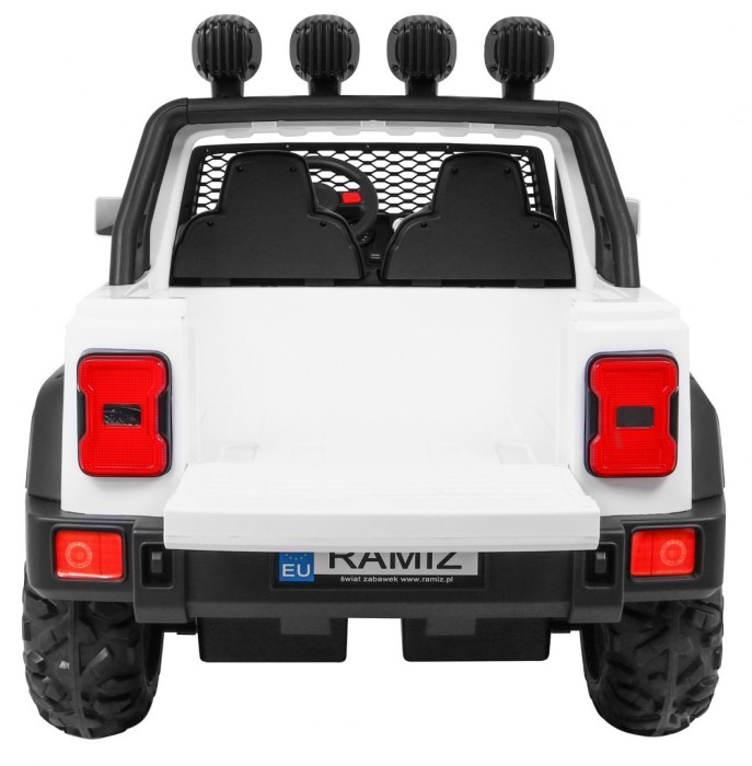Auto terenowe AllRoad dla 2 dzieci Biały + Napęd 4x4 + Pilot-7 6828 