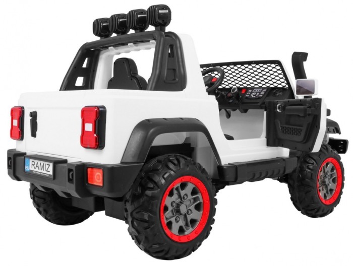 Auto terenowe AllRoad dla 2 dzieci Biały + Napęd 4x4 + Pilot-9 6828 