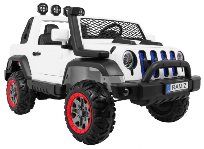 Auto terenowe AllRoad dla 2 dzieci Biały + Napęd 4x4 + Pilot-11 6828 