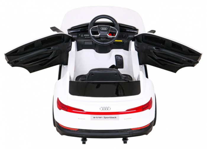 Audi E-Tron Sportback dla dzieci Biały + Pilot + Napęd 4x4 + Wolny Start + Radio MP3 + LED-7 6831 