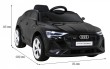 Audi E-Tron Sportback dla dzieci Czarny + Pilot + Napęd 4x4 + Wolny Start + Radio MP3 + LED-2 6832 