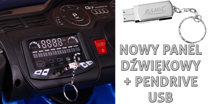Audi Q7 Quattro S-Line na akumulator Czarny + Pilot + Wolny Start + EVA + Radio MP3 LED-9 6836 