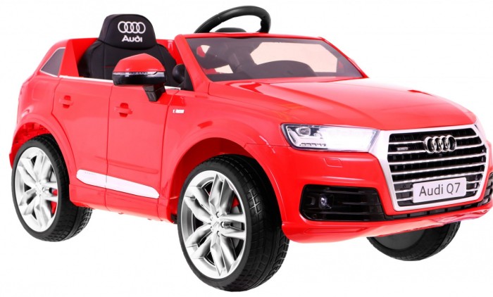 Audi Q7 Quattro S-Line na akumulator Czerwony + Pilot + Wolny Start + EVA + Radio MP3 LED-3 6837 