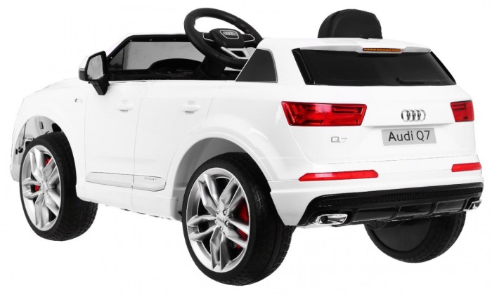 Audi Q7 Quattro S-Line na akumulator Lakier Biały + Pilot + Wolny Start + EVA + Radio MP3-6 6838 