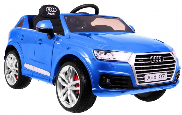 Audi Q7 Quattro S-Line na akumulator Lakier Niebieski + Pilot + Wolny Start + EVA + Radio MP3-3 6842 
