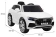 Audi Q8 Lift na akumulator dla dzieci Biały + Pilot + EVA + Wolny Start + MP3 USB + LED-2 6844 