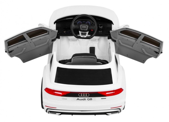 Audi Q8 Lift na akumulator dla dzieci Biały + Pilot + EVA + Wolny Start + MP3 USB + LED-7 6844 