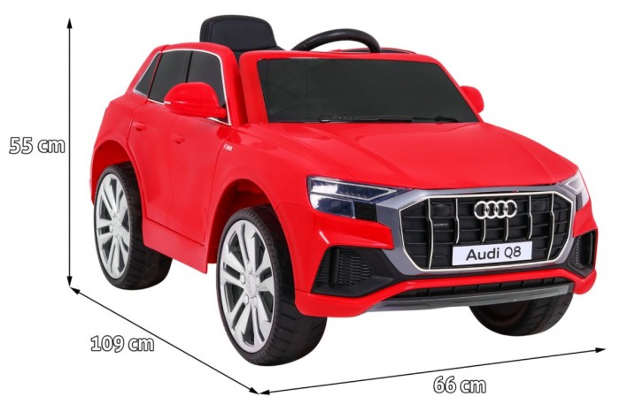 Audi Q8 Lift na akumulator dla dzieci Czerwony SUV + Pilot-2 6846 