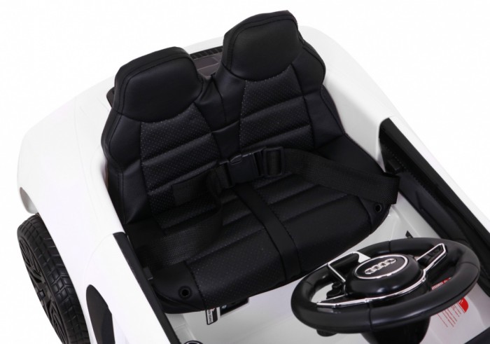 Audi R8 na akumulator dla dzieci Biały + Pilot + EVA + Wolny Start + MP3 LED-9 6853 