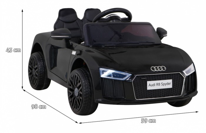 Audi R8 na akumulator dla dzieci Czarny-2 6854 