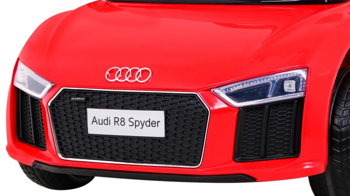 Audi R8 na akumulator dla dzieci Czerwony + Pilot + EVA + Wolny Start + MP3 LED-11 6855 
