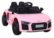 Audi R8 na akumulator dla dzieci Różowy + Pilot + EVA + Wolny Start + MP3 LED-9 6861 