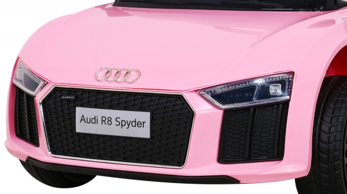 Audi R8 na akumulator dla dzieci Różowy + Pilot + EVA + Wolny Start + MP3 LED-10 6861 