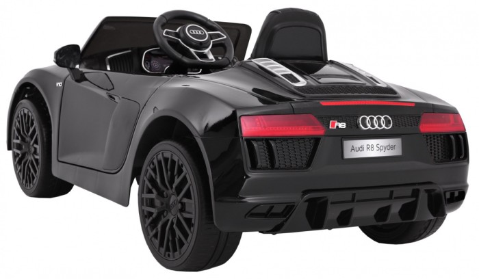 Audi R8 Spyder na akumulator Czarny + Pilot + EVA + Wolny Start + Radio MP3 + LED-5 6863 