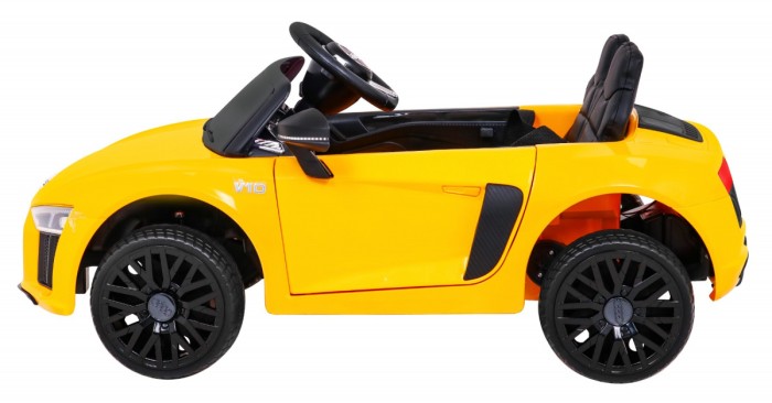 Audi R8 na akumulator dla dzieci Żółty + Pilot-4 6869 
