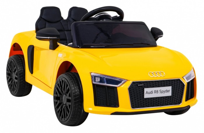 Audi R8 na akumulator dla dzieci Żółty + Pilot-9 6869 