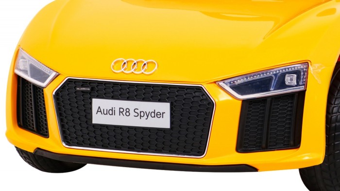 Audi R8 na akumulator dla dzieci Żółty + Pilot-10 6869 
