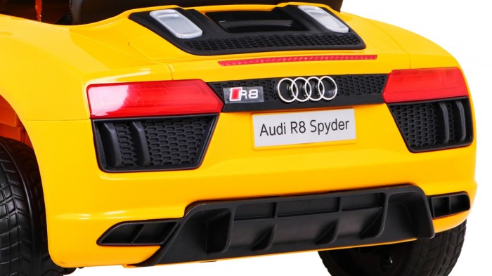 Audi R8 na akumulator dla dzieci Żółty + Pilot-11 6869 