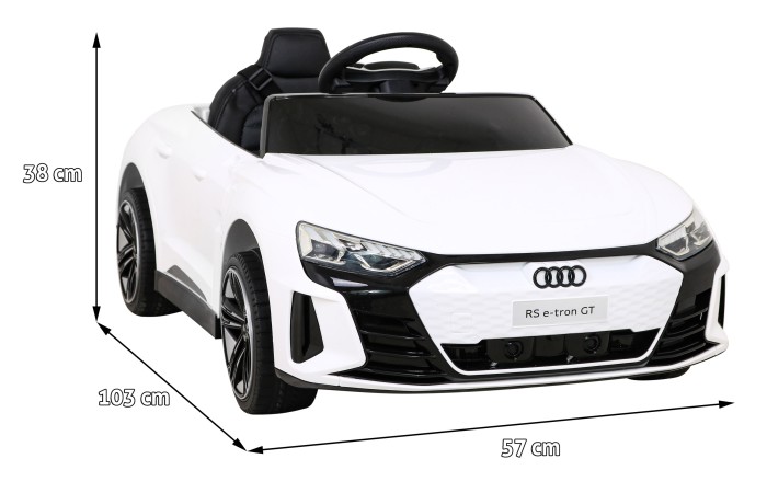 Audi RS E-Tron GT na akumulator Biały + Pilot + Napęd 4x4 + Radio MP3 + LED + EVA-13 6870 