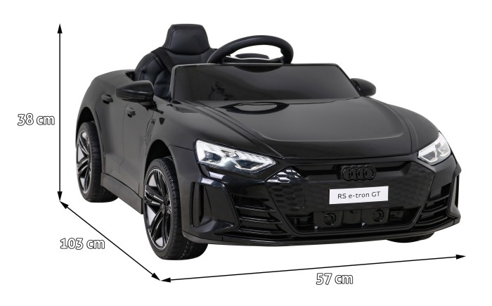 Audi RS E-Tron GT na akumulator Czarny + Pilot + Napęd 4x4 + Radio MP3 + LED + EVA-14 6871 