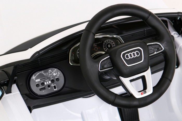 Audi RS Q8 Autko na akumulator Biały + Pilot + Wolny Start + EVA + LED + MP3 USB-7 6874 