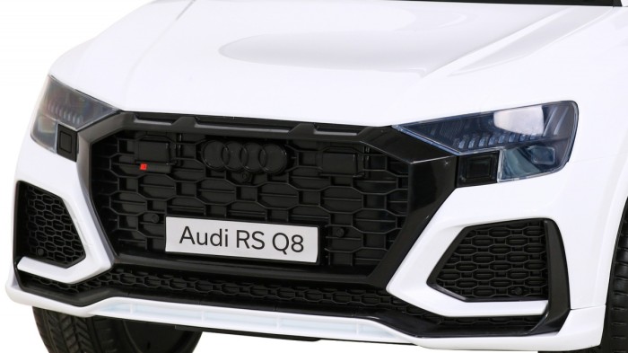 Audi RS Q8 Autko na akumulator Biały + Pilot + Wolny Start + EVA + LED + MP3 USB-12 6874 