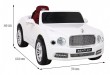 Bentley Mulsanne na akumulator Biały + Pilot + EVA + Wolny Start + MP3 USB + LED-2 6883 