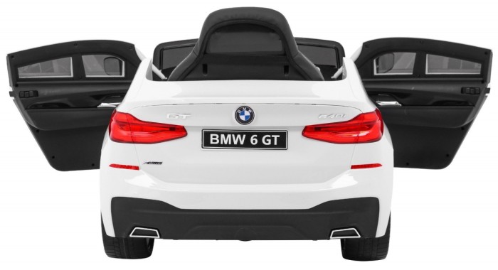BMW 6 GT Autko na akumulator Biały + Pilot + Wolny Start + EVA + Pasy + LED MP3-6 6890 