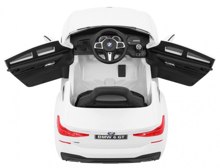 BMW 6 GT Autko na akumulator Biały + Pilot + Wolny Start + EVA + Pasy + LED MP3-7 6890 