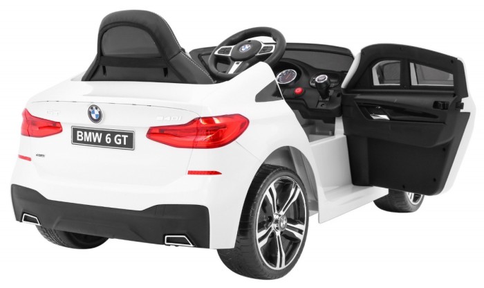 BMW 6 GT Autko na akumulator Biały + Pilot + Wolny Start + EVA + Pasy + LED MP3-8 6890 