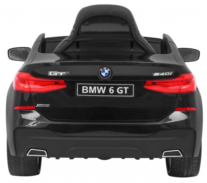 BMW 6 GT Autko na akumulator Czarny + Pilot + Wolny Start + EVA + Pasy + LED MP3-6 6891 