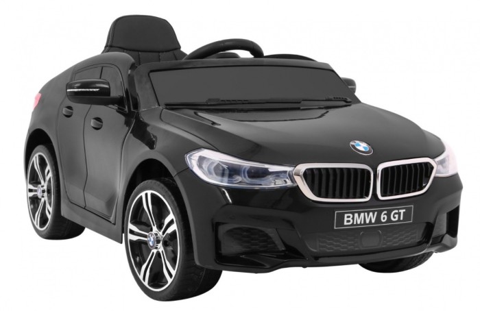 BMW 6 GT Autko na akumulator Czarny + Pilot + Wolny Start + EVA + Pasy + LED MP3-9 6891 